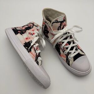 RAAD Hi Top Sneaker Samurai Japanese Cherry Blossom Mens 10 Womens 11.5